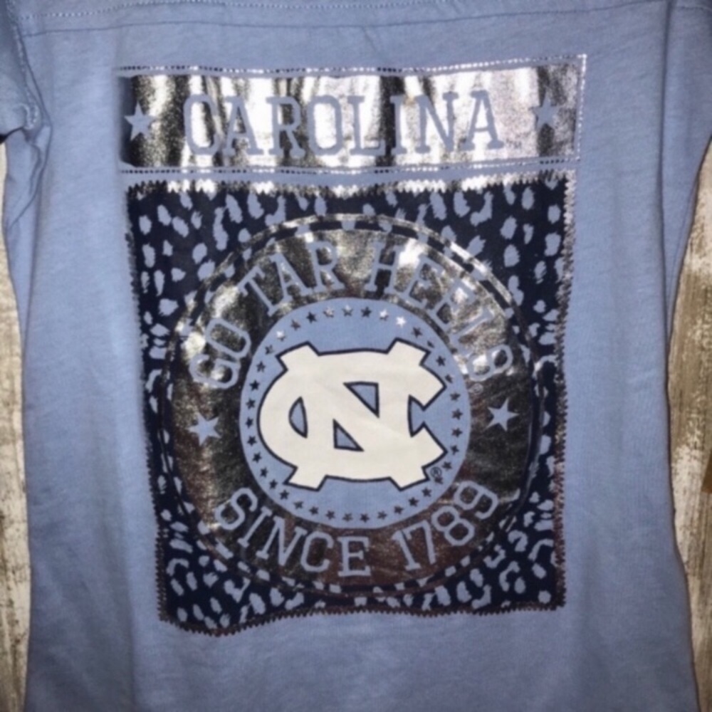 NWT NCAA Kids NC Tarheels Tee Blue Girls Small - Picture 2 of 5